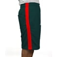 thumbnail image 2 of DIGITMON Men's Casual Performance Outdoor Relaxed Running Workout Training Sports Athletic Striped Fleece Shorts Made in USA (FGREENRED, L), 2 of 4