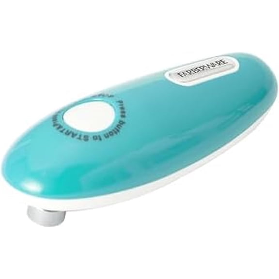 Compact Battery Operated Hands-Free Automatic Can Opener for any Size Can with Magnet to Safely Remove Lid, Seamless Opening Decreases Sharp Edges for Easily and Safely Opening Cans, Aqua