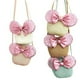 thumbnail image 3 of Bolso de hombro con lazo de Minnie para niñas, bandolera de paja, monedero para llaves, bonito Mini bolso de princesa, novedad de verano 2022, 3 of 4