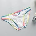 thumbnail image 5 of Swuxness Mens Low Waist Thong Briefs, Men Sport Underpants, Men's Fashion Comfortable Soft Lightweight Seamless Solid Color Stretch Panties White, M, 5 of 5