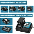thumbnail image 5 of 2 Packs 6.0Ah Li-ion BL1860B Battery and DC18RC Charger Replacement for Makita 18V BL1860 BL1850B BL1840B BL1830B, 5 of 10