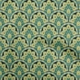 thumbnail image 1 of oneOone Polyester Spandex Sea Green Fabric Asian Floral Tiles Sewing Material Print Fabric By The Yard 56 Inch Wide, 1 of 4