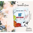 thumbnail image 5 of Darling Souvenir Blue Birthday Invitation Card 28 Pcs Fill or Write In Blank Invites Printable Party Supplies 5 x 7 Inches, 5 of 5