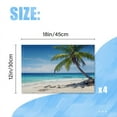 thumbnail image 2 of BaHomeck placemats Set of 4 Beautiful Tropical Beach With White Sand Cotton Linen rectangle Placemats for Kitchen Dining Table Indoor,Outdoor,18*12inch, 2 of 4