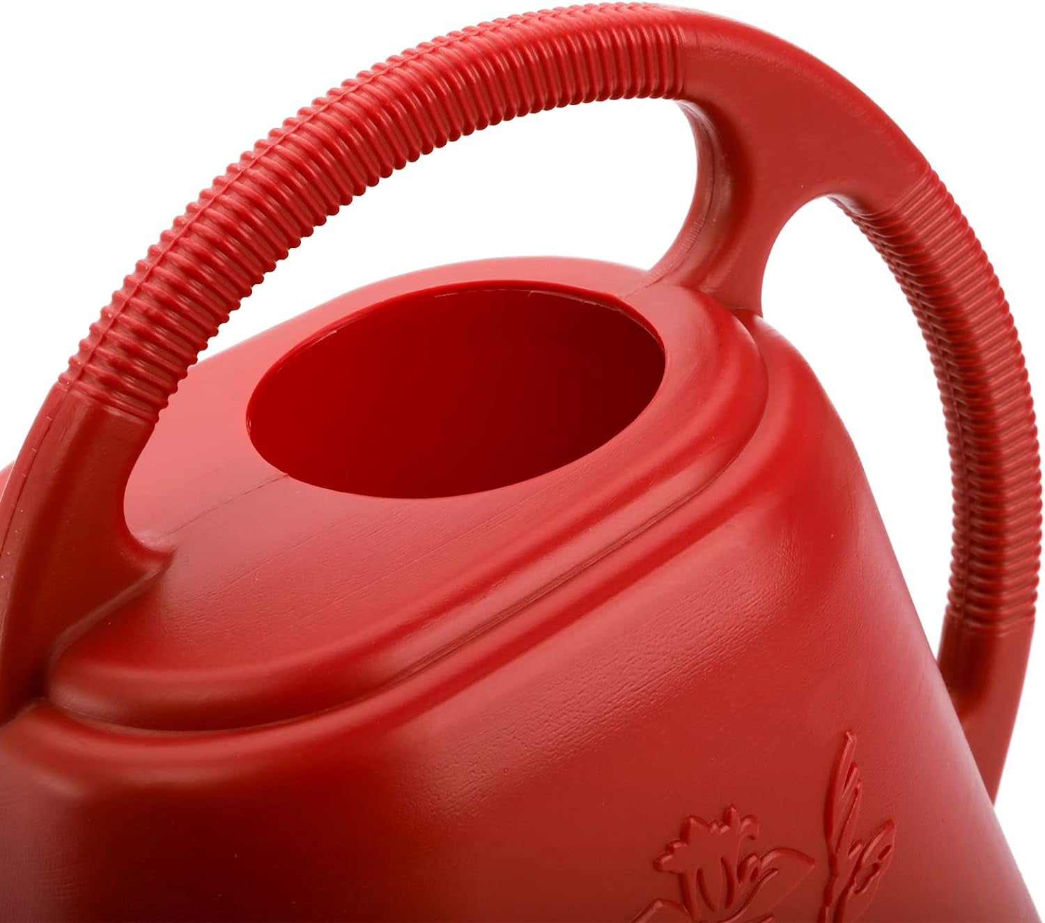 1-Gallon Plastic Watering Can with Comfortable Handle, Garden Cans Long Spout for Indoor Outdoor Plants, Burnt Red