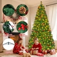 thumbnail image 4 of Firstness 5ft Pre-Lit Artificial Christmas Tree with 11 Lighting Modes, Xmas Tree with 625 Branch Tips,Pine Cones and Red Berries, 4 of 13