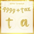 thumbnail image 6 of 50th Birthday Banner Funny 50th Birthday Decorations 4999 + Tax Banner Gold Fifty Birthday Party Supplies for Men or Women, 6 of 6