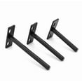 thumbnail image 4 of 2Pcs 4" Wall Floating Shelf Support T-Shaped Heavy Bracket Furniture Connector, 4 of 6