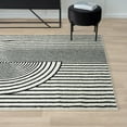 thumbnail image 6 of Abani Nuevo Collection Area Rug - Mid-Century Black and White Arch Knot Design - 8' x 10' - for Living Room, Bedroom & Office, 6 of 10