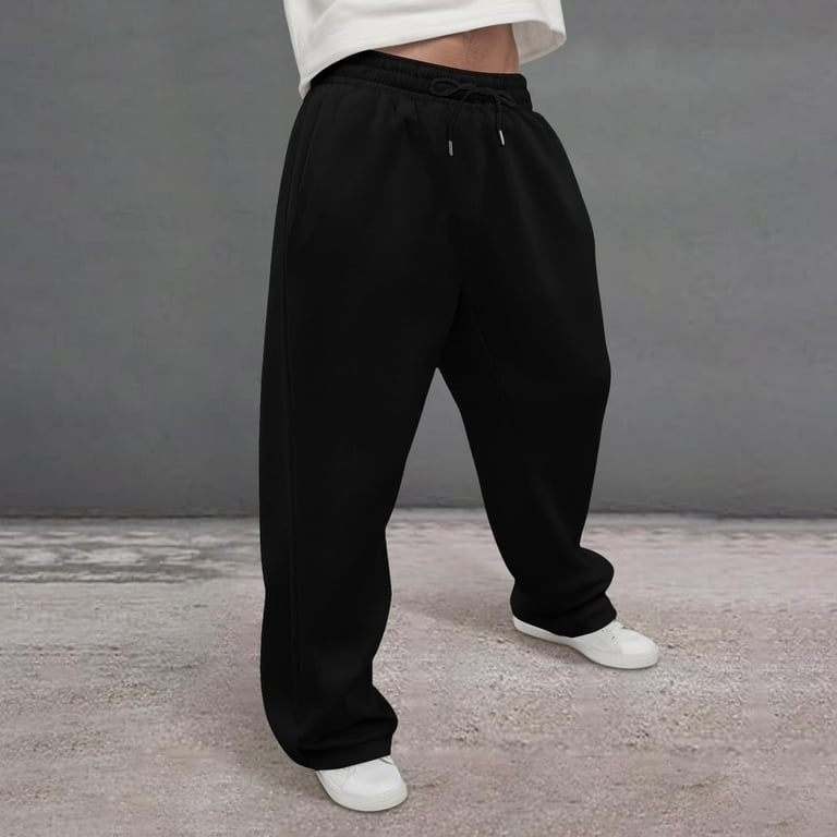 Mens Wide Leg Pants Black Baggy Pants Men's Baggy Pants Wide Leg