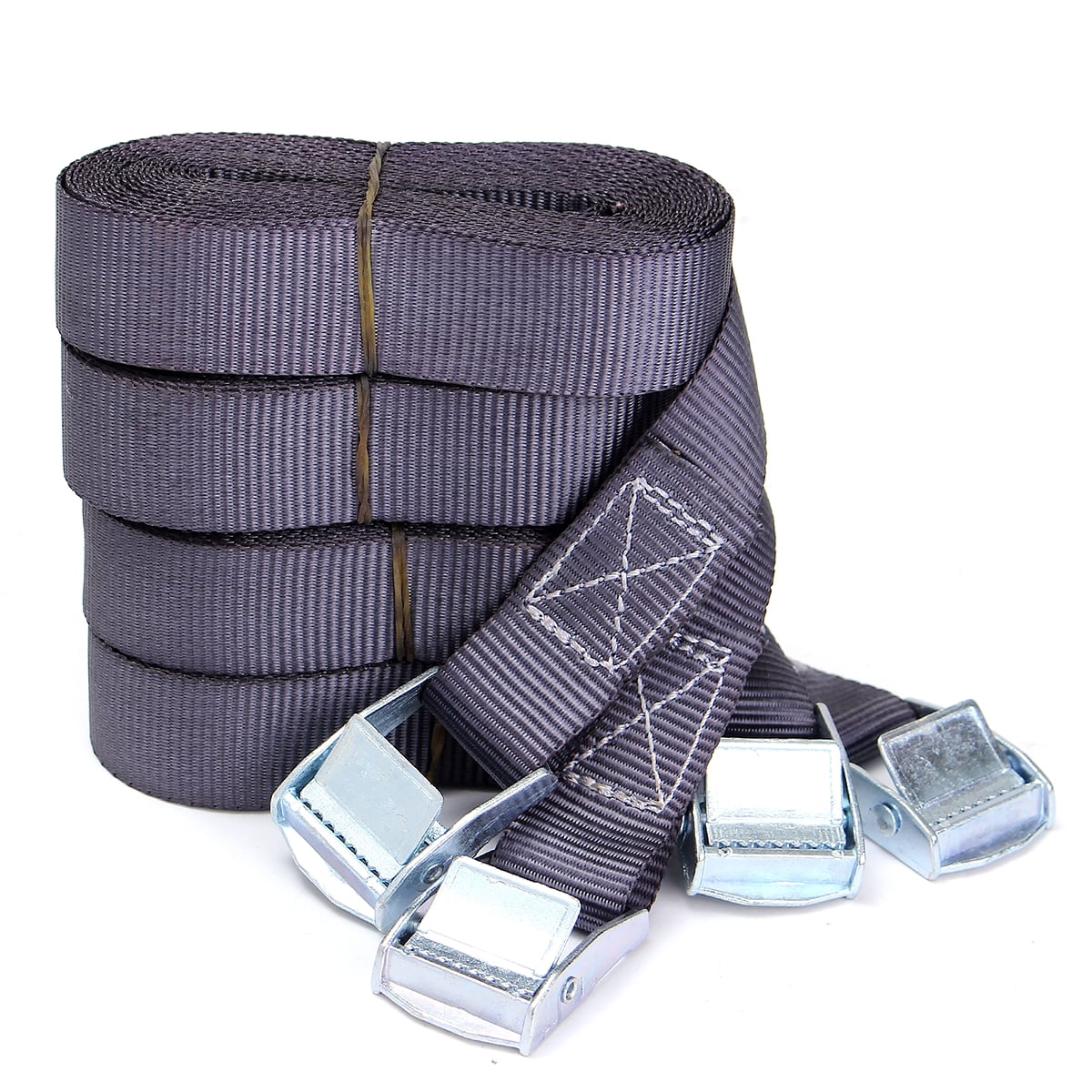 4x Heavy Duty 5m x 25mm Tie Down Straps 250kg Luggage Strap Cargo Cam Buckle