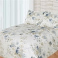 thumbnail image 1 of Bay Colony by Patch Magic QKBROS Set de Roses de 108 x 92 Po&44; Couette Roi & Coussins 2 Standards&44; Bleu - 3 Pièces, 1 of 1