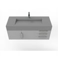 thumbnail image 3 of Castello USA Nile 48" Gray Wood Floating Vanity with Gray Top and Chrome Trim, 3 of 8