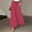 Red, variant on BLOCLOALO Culottes Baggy Pants Women's Wide Leg Pants Flowy Drape Ruffle Waist Pants Flowy Pants Loose Pants Wide Leg Pants Black L