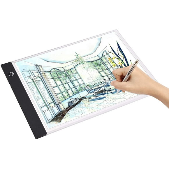 Light Pad, A4 LED Light Pad Tracer 3mm Ultra-Thin Drawing Board Copyboard Stepless Dimming USB Powered for Artist Animation Designing Sketching Calligraphy Diamond Painting Supplies