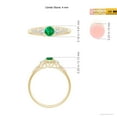 thumbnail image 5 of Angara Natural 0.24 Ct. Emerald with Diamond Vintage Inspired Ring in 14K Yellow Gold for Women (Ring Size: 3), 5 of 10