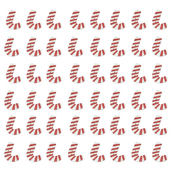 KAKOWELY 50pcs Wooden Buttons Christmas Buttons Decor Christmas Crutch Buttons Double Holes Buttons,1.18"X0.98"X0.08"