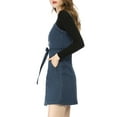 thumbnail image 3 of Unique Bargains Junior's Adjustable Strap a-Line Overall Denim Dress, 3 of 6