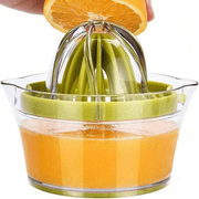 Manual Juicer - Citrus Orange and Lemon Hand Squeezer - Citrus Juicer Reamer - Built-in Measuring Cup and Greater - Egg Separator - 12 oz Hand Juicer