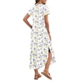 thumbnail image 3 of OutfitShow Women Maxi Dress with Pockets Casual Short Sleeve V-Neck Summer Dress, 3 of 7