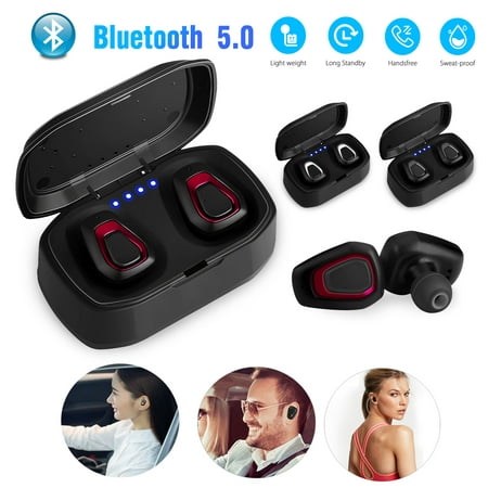 Wireless Earbuds, EEEKit True Wireless Bluetooth 4.2 Earphone Mini Stereo Bass Sports Built-in Mic Headset with Charging Case for iPhone XS/XR/Xs Max/X, Samsung Galaxy S9/S9