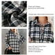 thumbnail image 5 of Blusa Cuello vuelto Tapeta Cordón delantero Casual Rejilla suelta Tops para mujer Negro S, 5 of 6