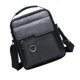 thumbnail image 3 of Bolso de hombro para hombre, para ocio, negocios, moda, pequeño, mochila individual, PU, poliéster, negro, talla única, 3 of 12