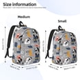 thumbnail image 3 of Bixox Dog Printing Canvas Backpack Lightweight Casual Travel Backpack School Backpack Fits 15.6 Inch Notebook, 3 of 5