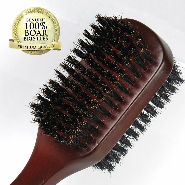 WavEnforcer Double-Sided Boar Fade Brush, Soft and Firm