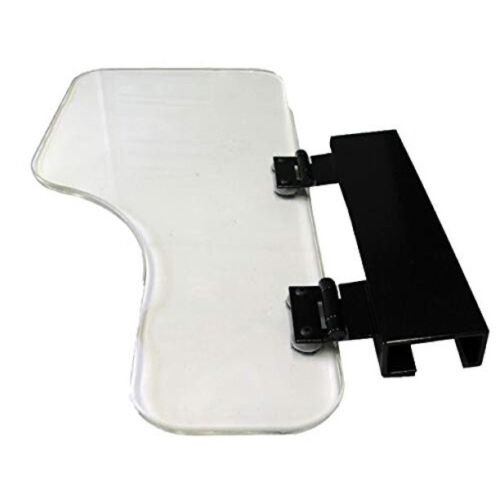 Acrylic Wheelchair Half Lap Tray with FlipUp Hardware, RightSide