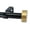 Black, variant on 1-Inch Diameter Single Window Treatment Curtain Rod, Vico End Cap Finial (48"-84", Black with Gold Finial)
