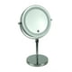 LED Éclairé Miroir de Maquillage de Vanité Sans Fil avec Grossissement 5X – image 1 sur 4