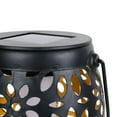 thumbnail image 4 of Mainstays Outdoor 22.3" H x 4.1" L x 4.1" W Solar Black Metal Flickering LED Pathway Light, 4 of 10
