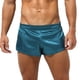 thumbnail image 4 of Calzoncillos de lencería de satén suave y brillante para hombre, ropa interior con abertura lateral de Color sólido, bóxer con cintura elástica de tiro bajo, pantalones cortos, ropa de descanso, 4 of 5