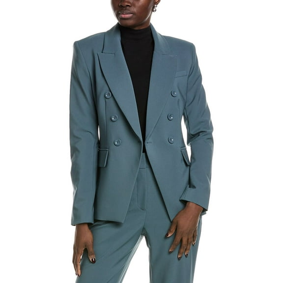 Toccin womens Kylie Double-Breasted Blazer, 0, Blue