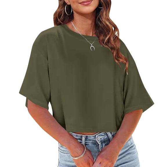 Vekome Soft Short Sleeve Shirts for Women Pullover Tops Loose Crewneck Casual Tee Shirts Solid Color Sequin Summer Blouses
