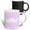 Multicolor, variant on 3drose, White Mustache on Pastel Pink - Ironic Hipster Moustache - Humorous - Fun - Whimsical - Funny, 11oz Two-tone Red Mug