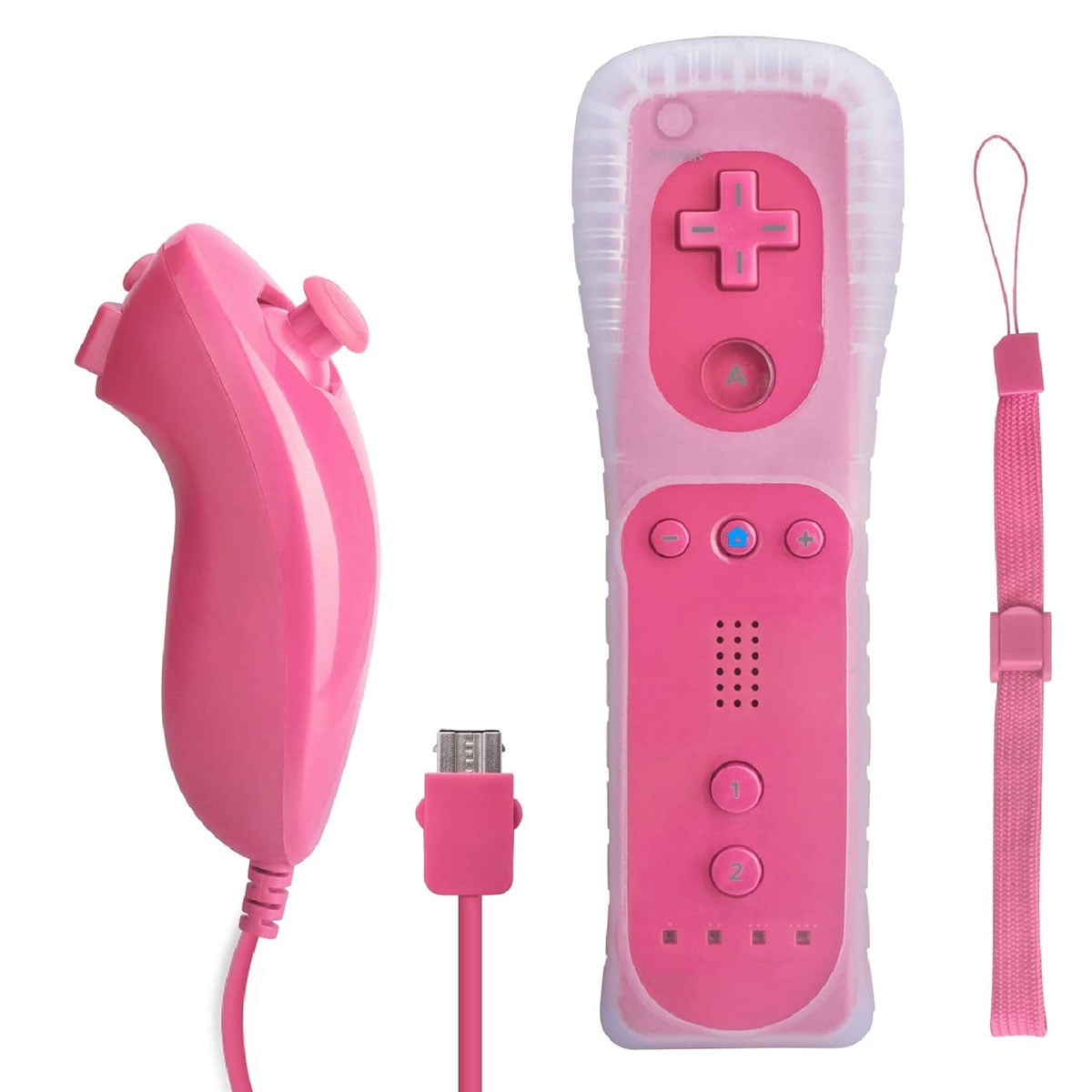 dialect 鍔 Dialoog 1 Pcs Wii Remote with Built-in Motion Plus and Nunchuk, Compatible with Nintendo  Wii, Wii U (Pink) - Walmart.com