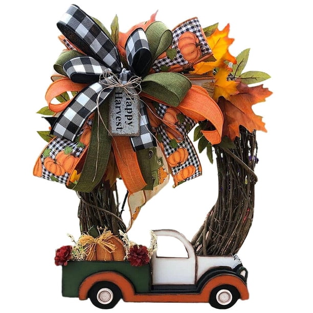 Guirnalda De Calabaza Para Camión, Guirnaldas De Otoño Para Puerta Delantera, Guirnalda Colgante Para Puerta De Halloween, Adornos Para Repisa De Chimenea De Pared Speravity HA037595-00