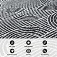 thumbnail image 5 of World Rug Gallery Modern Arch Pattern Stripe Area Rug - BLACK 5' X 7', 5 of 8