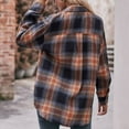 thumbnail image 4 of CHGBMOK Women's Button Down Flannel Shirts Plaid Shacket Long Sleeve Collared Business Casual Tops Work Blouses, 4 of 5