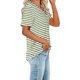 thumbnail image 3 of Camisetas de verano para mujer, camisetas de manga corta con cuello en V redondeado y bolsillo Zhivalor WRHS-125-2, 3 of 4