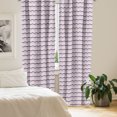 thumbnail image 2 of Ambesonne Purple Curtains, Zig Zag Waves Shapes, Pair of 28"x95", Pale Pink Purple, 2 of 5