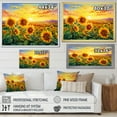 thumbnail image 4 of Designart "Sunset Fire Sunflower Field" Sunflowers Canvas Wall Art, 4 of 7