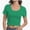 Green, variant on Women's Casual Short Sleeve Scoop Neck Fitted Workout Basic Crop Top Teen T-shirts