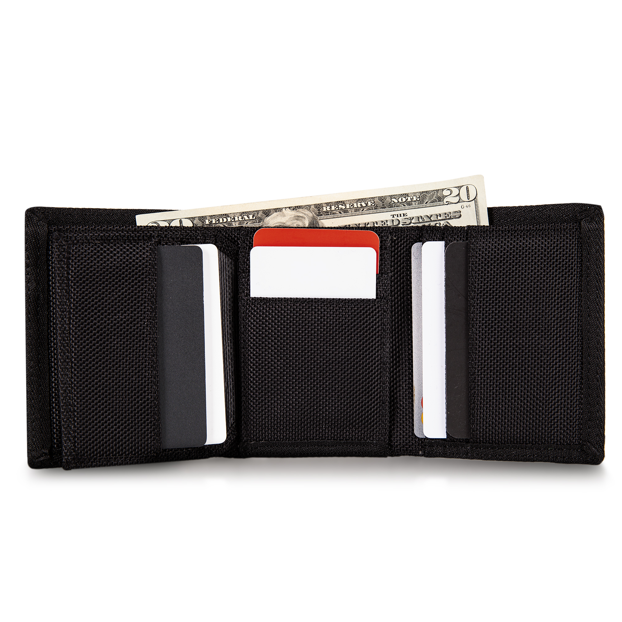 Reebok Nylon Trifold Wallet, Black photo 6