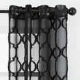 thumbnail image 3 of Chanasya Embroidered Moroccan Sheer Grommet Curtain Panel Set - Black, 3 of 3