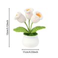 thumbnail image 3 of Handmade Crochet Flower Potted Desktop Decor Hand-Woven Flowers, Birthday Gifts for Family Friends Women and Girlfriends, Mother'S Day Graduation Anniversary Home Decor, 3 of 7