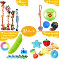 thumbnail image 2 of Juguetes Dog Puppy Zipper, paquete de 23, para divertirse y limpiar los dientes, 2 of 7