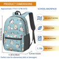 thumbnail image 3 of Chubby Cat and Yarn Blue Pattern 17" Waterproof Oxford School Backpacks for Teens, S-Shape Padded Straps, for School, Travel, Hiking, Camping, 3 of 5